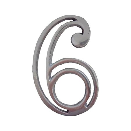 Número Alumínio Vazado Nº 6 - SPLENDORE