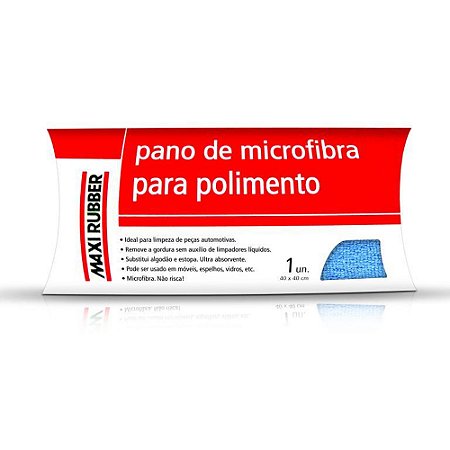 Pano Polimento Microfibra 12 40x40 - MAXI RUBBER