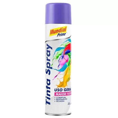 Tinta Spray Uso Geral Violeta 400ml - MUNDIAL PRIME