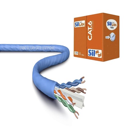 Cabo de Rede Azul Cat6 U/UTP CMX 6 (305m) - SIL