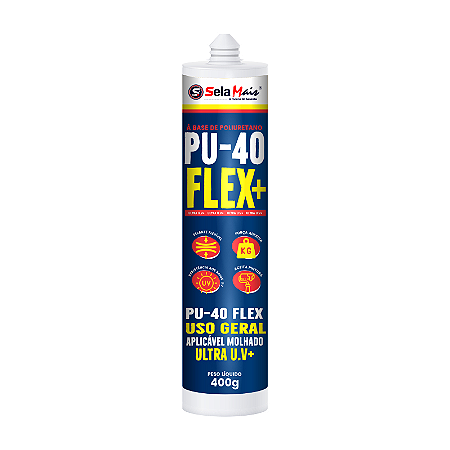 Pu 40 Flex+ Cinza 400g - SELAMAIS