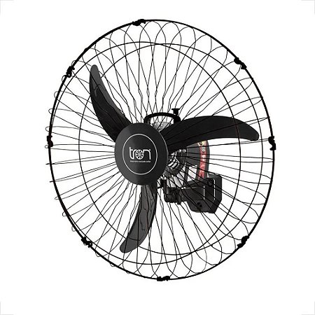 Ventilador Parede Oscilante Bivolt 60cm Aço Pintado Preto 140W - TRON