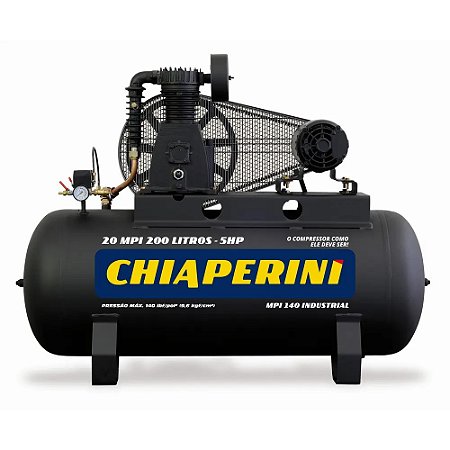 Compressor de Ar 20 Pcm 200L C/MM 5HP 220V IP20  - CHIAPERINI