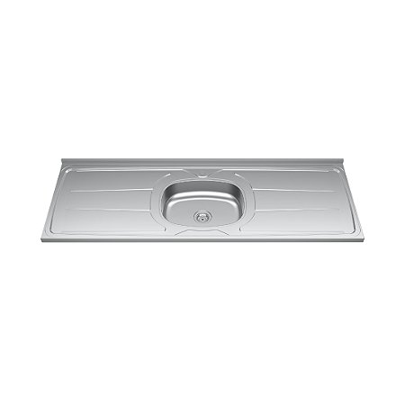 Pia Plus 30 Aço Inox 1500x530cm + Cuba N4 95mm Furo 3.1/2 - GHELPLUS