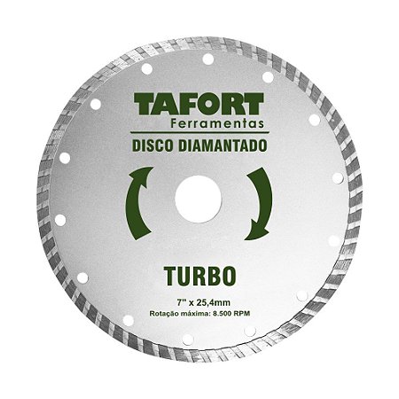 Disco Diamantado Turbo 7 Pol (180mm x 25,4mm) - TAFORT