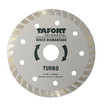 Disco Diamantado Turbo 4.3/8 Pol (110mm x 20mm) - TAFORT