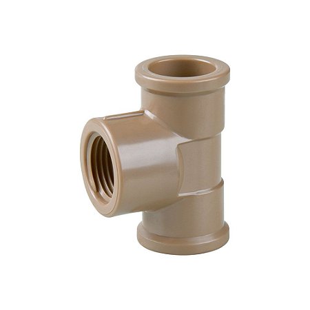Tê Soldável E Com Rosca Central Lr 25mm X 1/2" Pct C/ 50 - PLASTUBO