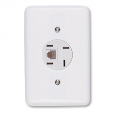 Tomada Telebras + Rj11 Mod C/ Placa 4X2 Stylus - ILUMI