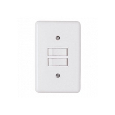 Conjunto Interruptor 1 Tecla Simples + 1 Paralela C/ Placa 4X2 Stylus - ILUMI