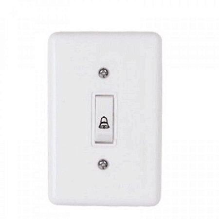 Pulsador Para Campainha 6A 250V C/ Placa 4X2 Stylus - ILUMI