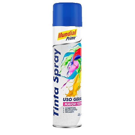 Tinta Spray Uso Geral Azul Bandeira 400ml - MUNDIAL PRIME