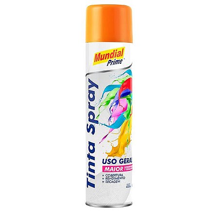 Tinta Spray Uso Geral Laranja 400ml - MUNDIAL PRIME