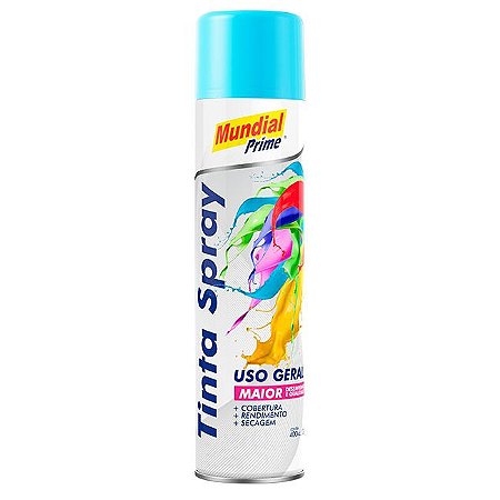 Tinta Spray Uso Geral Azul Claro 400ml - MUNDIAL PRIME