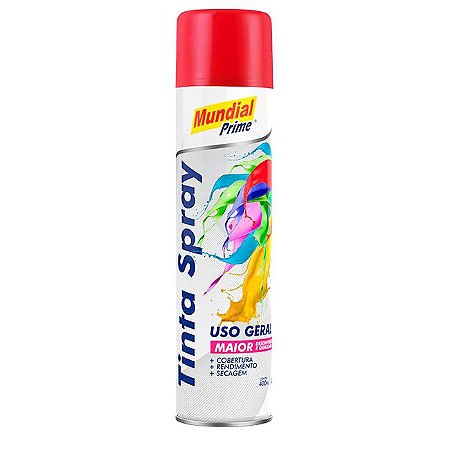 Tinta Spray Uso Geral Vermelho 400ml - MUNDIAL PRIME