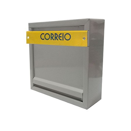 Caixa de Correio Chapa Horizontal Para Grade 23x16x10cm - 2 IRMÃOS