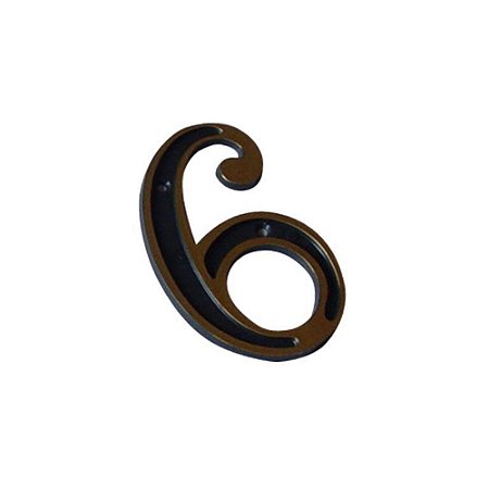 Número Plástico Dourado Nº 6 Pct C/ 10 - EMAVE