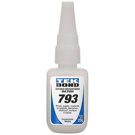 Adesivo Instantâneo 793 20g Bico Antientupimento - TEKBOND