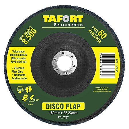 Disco Flap Zirconia 180MM GR60 - TAFORT