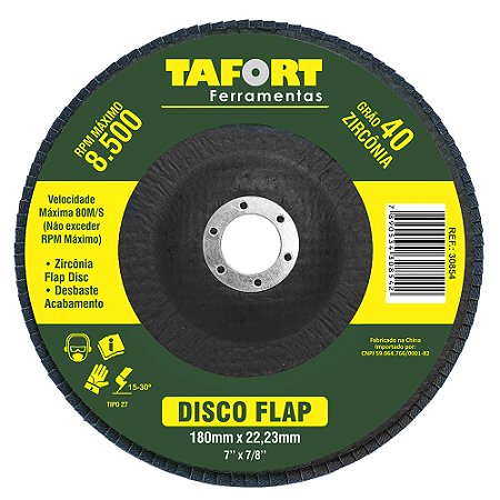 Disco Flap Zirconia 180MM GR40 - TAFORT