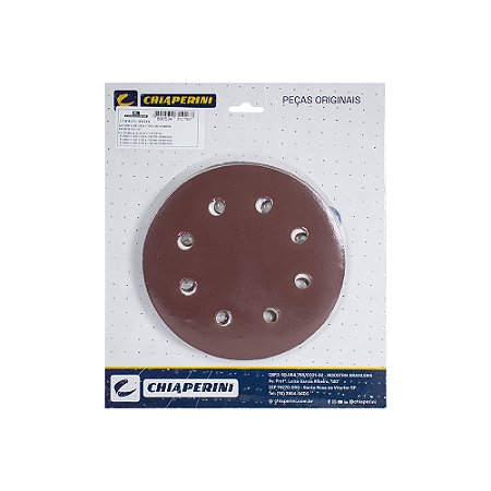 Kit Disco De Lixa C/ Velcro 180mm 8 Furos C/15 - CHIAPERINI