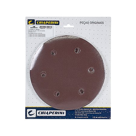 Kit Disco De Lixa C/ Velcro 225mm 6 Furos C/15 - CHIAPERINI