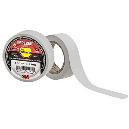 Fita Isolante Imperial Branco 18mmx10m - 3M