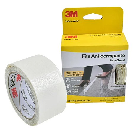 Fita Antiderrapante Safety Walk Transparente 50mmX5m - 3M