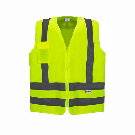 Colete Refletivo Amarelo S/ Bolso XG - KALIPSO