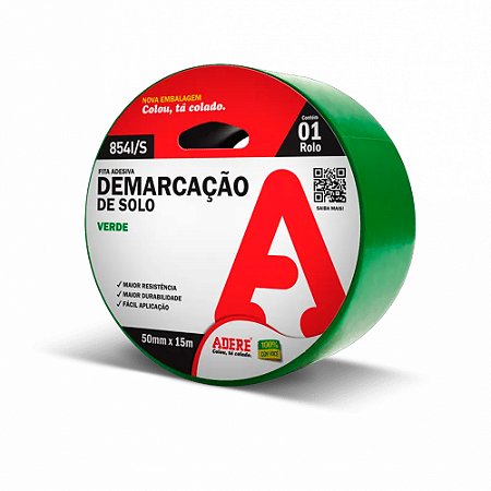 Fita Adesiva Demarcação de Solo 854I/S 50mmX15m Verde - ADERE