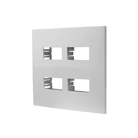 Placa 4X4 2+2 Módulos Separados Horizontal c/ Suporte I9  - ILUMI