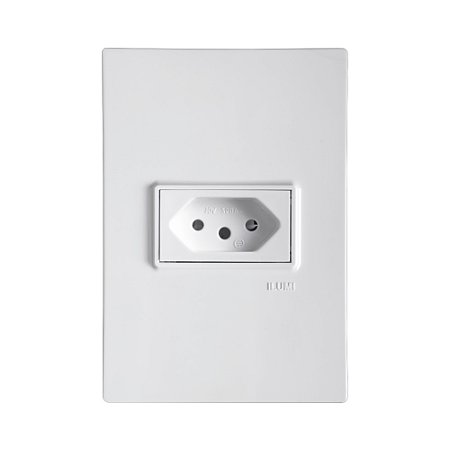 Conjunto 1 Tomada 10A 250V C/ Placa 4x2 I9 - ILUMI