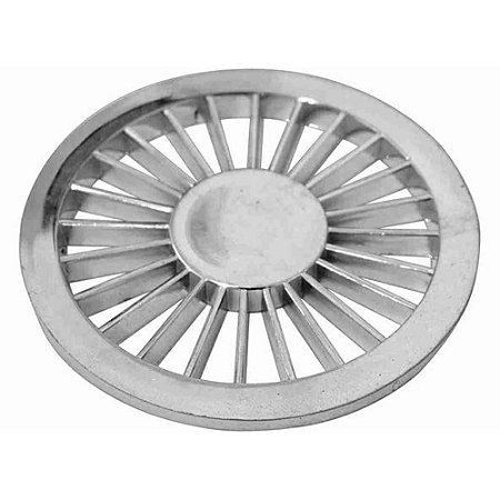Grelha PVC 150mm Redonda Cromada (677A)  - LUCONI