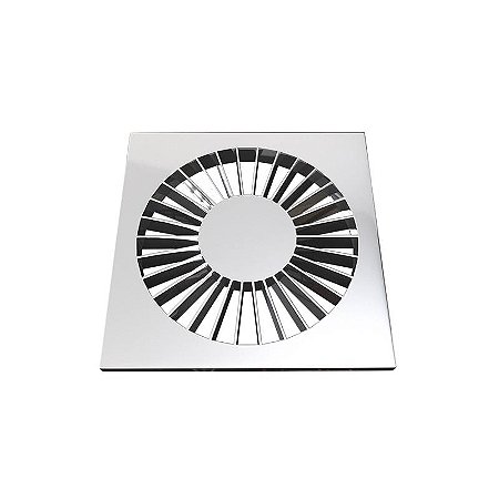 Grelha Quadrada Cromada 10cm - ESTRELA