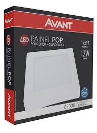 Luminária Led Sobrepor Quadrada 12W 6500K BIV NH720 - AVANT
