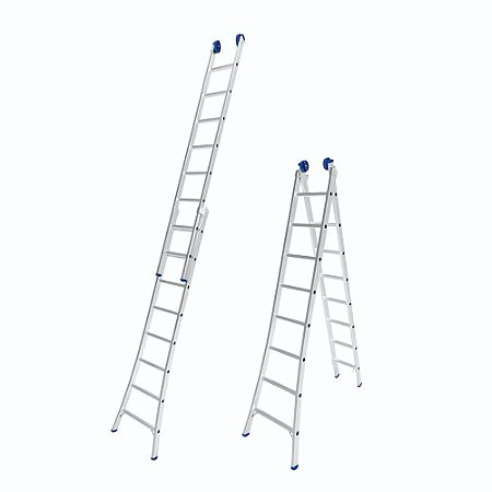 Escada Extensiva Alumínio 2X8 - MOR
