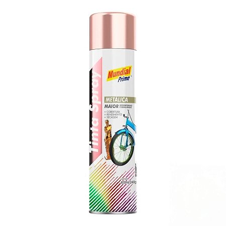 Tinta Spray Metalica Rose Gold 400ml - MUNDIAL PRIME