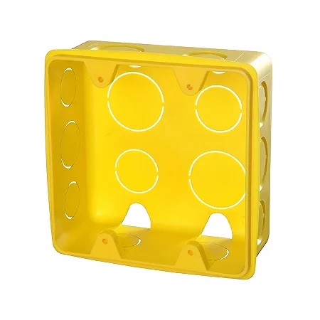 Caixa de Luz Embutir Amarela 4X4 - EMAVE