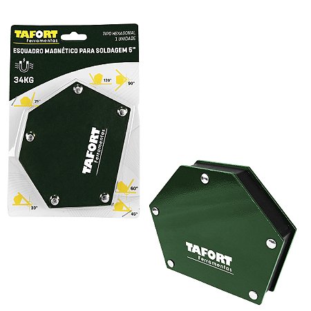 Esquadro Magnético P/ Soldagem 34kg Hexagonal - TAFORT
