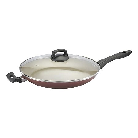Frigideira Francesa C/Tampa Cereja Antiaderente 32CM - PANELUX