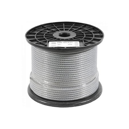 Cabo de Aço 1/8" 6X7 Plastificado 100M - FRATI