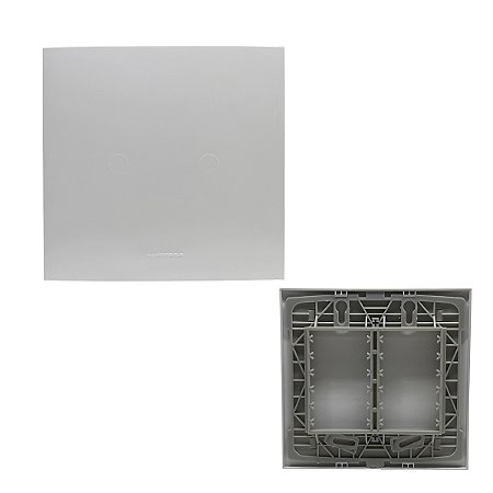 Placa 4x4 Cega C/ Suporte Branca Inova Pro - ALUMBRA