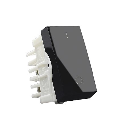 Módulo Interruptor Bipolar Simples 10A 250V Preto Inova Pro Class - ALUMBRA