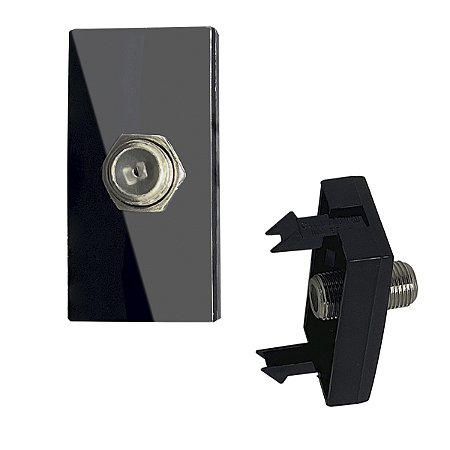 Módulo Tomada Coaxial Preto Inova Pro Class - ALUMBRA