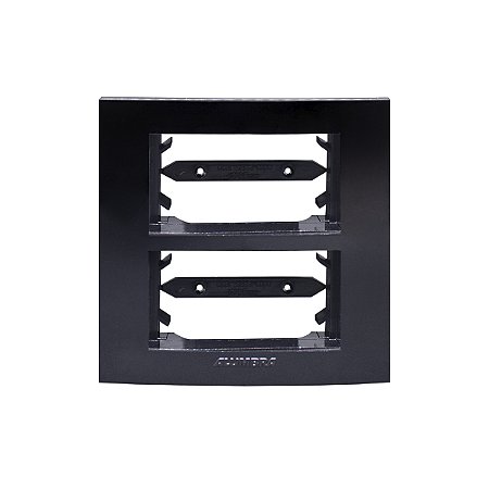 Placa C/ Suporte P/ Móvel 2 Módulos Preta Inova Pro Class - ALUMBRA