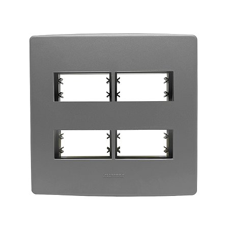 Placa 4X4 4 Módulos Separados C/ Suporte Concreto Siena Matte - ALUMBRA