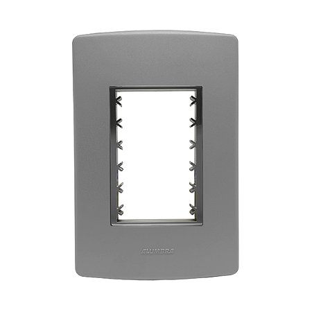 Placa 4X2 3 Módulos C/ Suporte Concreto Siena Matte - ALUMBRA