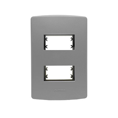 Placa 4X2 2 Módulos Separados C/ Suporte Concreto Siena Matte - ALUMBRA