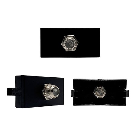 Módulo Tomada Coaxial Preto Siena Matte - ALUMBRA