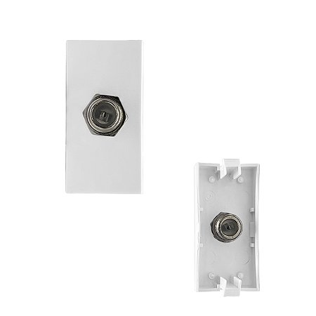 Módulo Tomada Coaxial Branco Siena Matte - ALUMBRA