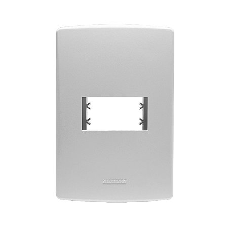 Placa 4X2 1 Módulo C/ Suporte Branca Siena Matte - ALUMBRA